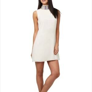 AS by DF Light Blush Beaded Neck Shift Mini Dress
